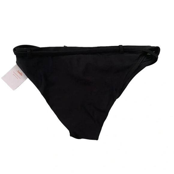Andie Swim The Riviera Bikini Bottom Black with Belt Trim Size M NWT - Picture 5 of 9